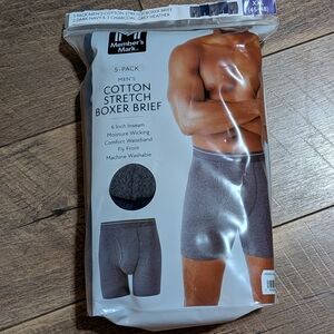 Men's Cotton Stretch Boxer Briefs - 5 Pack